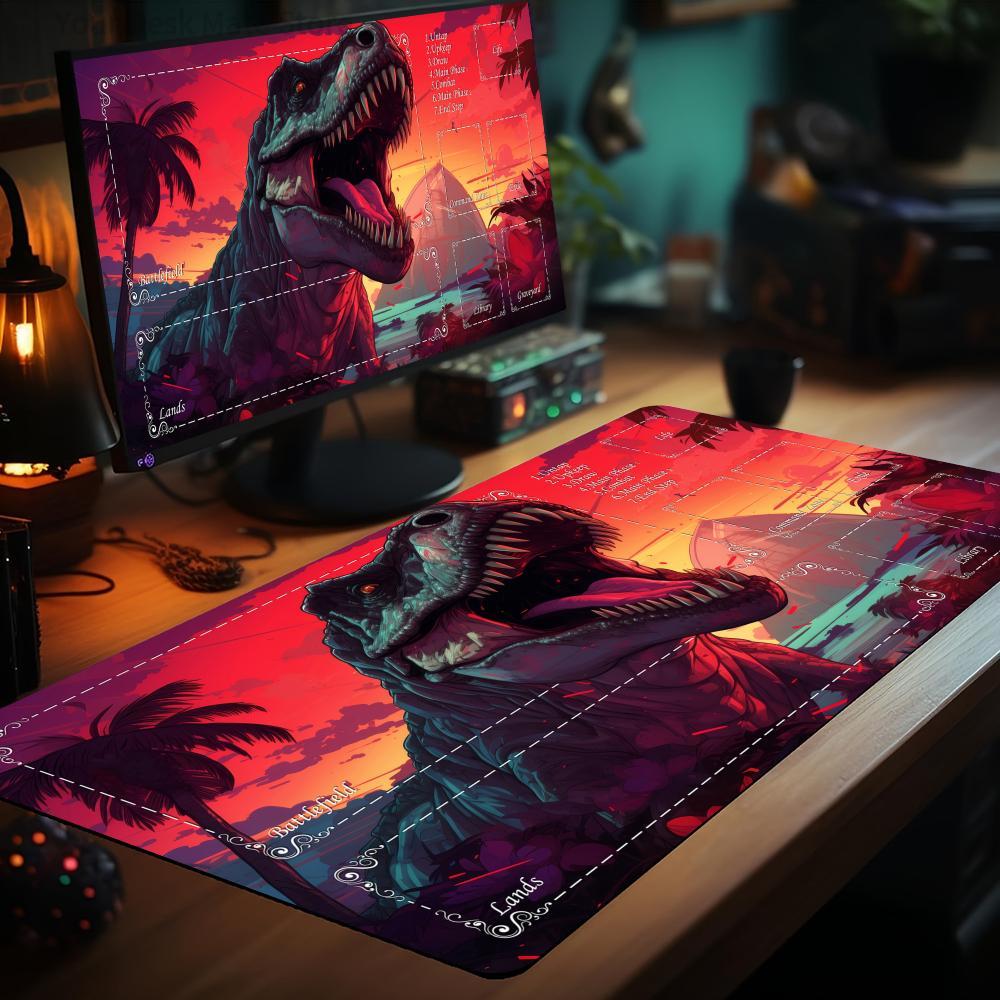 Neon Aesthetic Dinosaur Theme  - Door Mat Blank 评论和价格