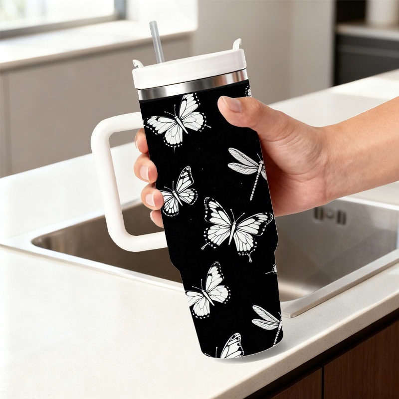 1pc 40 Oz Stainless Steel Doub - Sublimation Mug White 评论和价格
