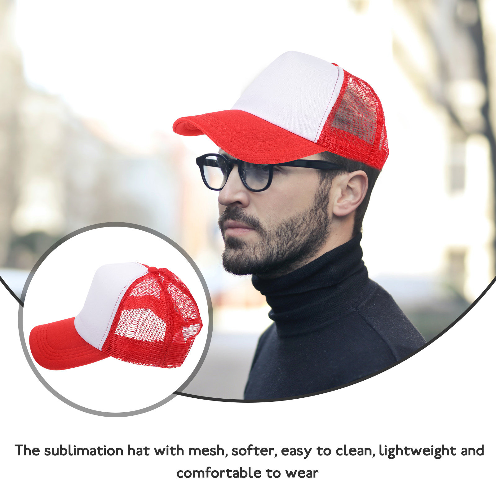 10Pcs Blank Baseball Caps Mesh - Hat Sublimation Blank 评论和价格