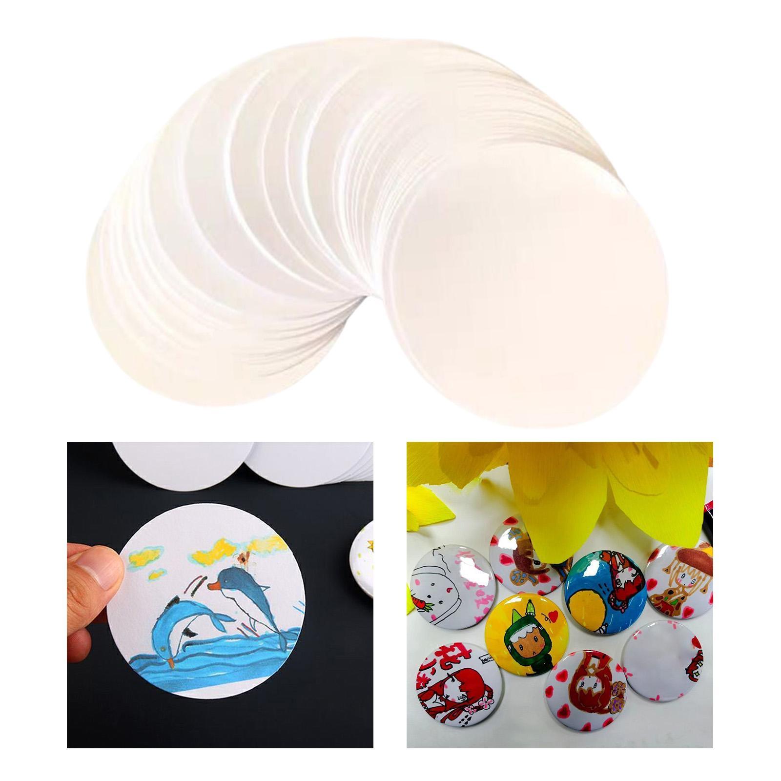 100Pcs Button Badges Blank Pap - Button Badge Blank 评论和价格